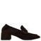 Steve Madden Estee suède pumps met blokhak - donkerbruin
