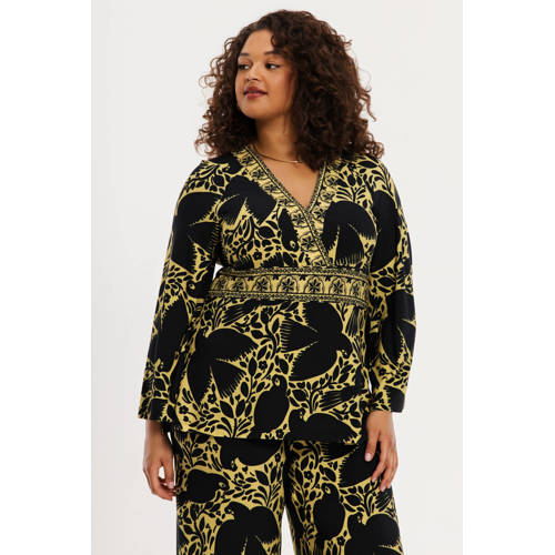 YOEK tuniek Plus Size geel