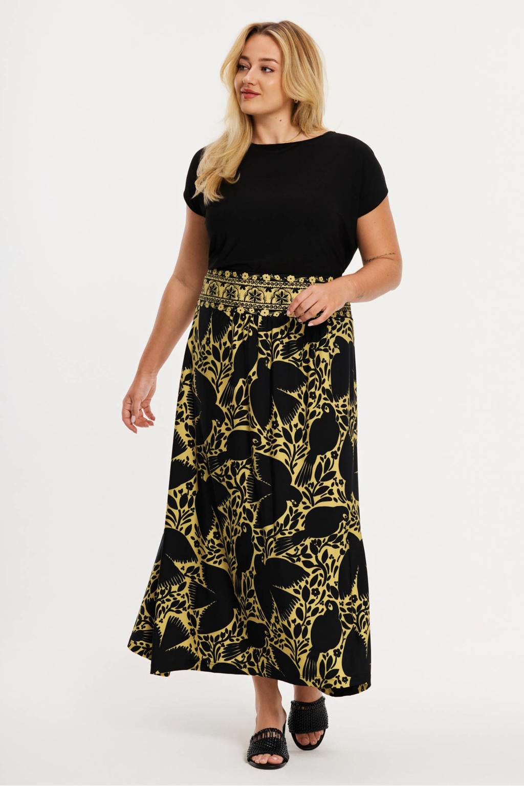 YOEK jumpsuit Plus Size - geel