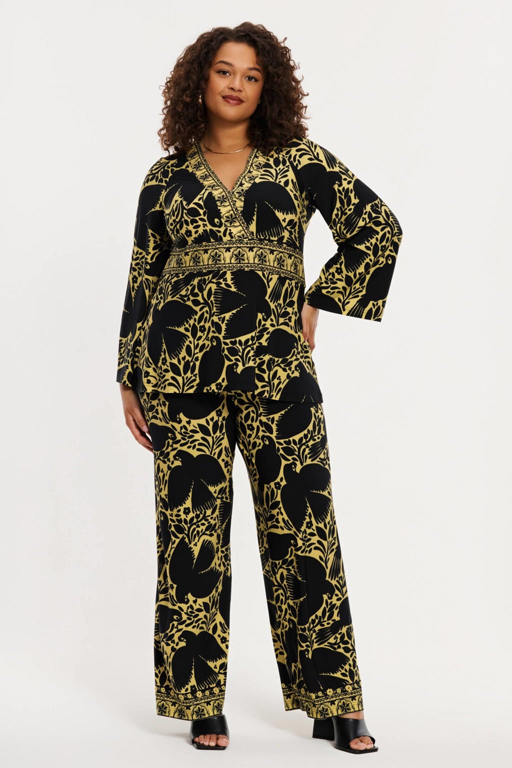 YOEK broek Plus Size - geel