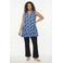 YOEK gebloemde top blauw