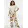YOEK wide leg regular waist broek multi