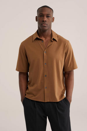 regular casual overhemd bruin
