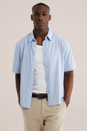 regular casual overhemd lichtblauw