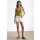 MANGO TEEN mouwloze top gehaakt groen