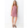 MANGO TEEN one shoulder jurk roze