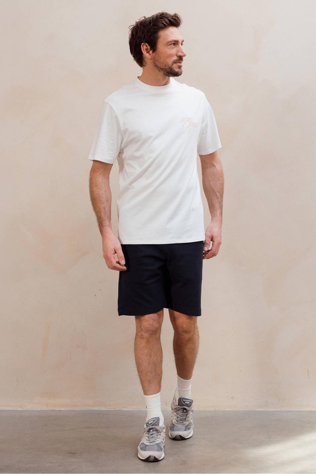 Witte heren Kultivate relaxed fit T-shirt met korte mouwen en ronde hals