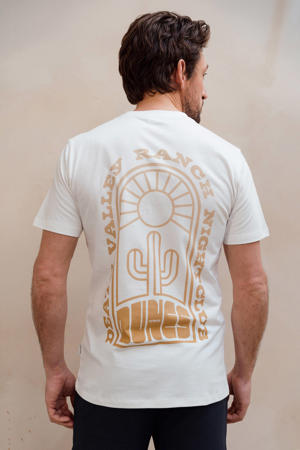 regular fit T-shirt met backprint - wit