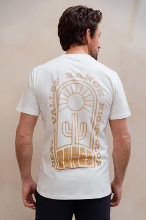 regular fit T-shirt met backprint - wit