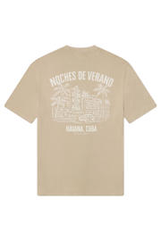 thumbnail: Kultivate regular fit T-shirt met backprint - beige