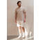 Kultivate regular fit T-shirt met backprint - beige