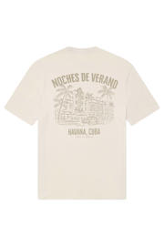 thumbnail: Kultivate regular fit T-shirt met backprint - beige