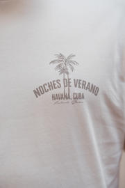 thumbnail: Kultivate regular fit T-shirt met backprint - beige