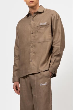 loose overhemd taupe