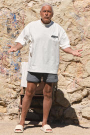 thumbnail: Equalité boxy t-shirt met backprint ecru