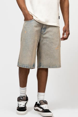 denim loose short blauw