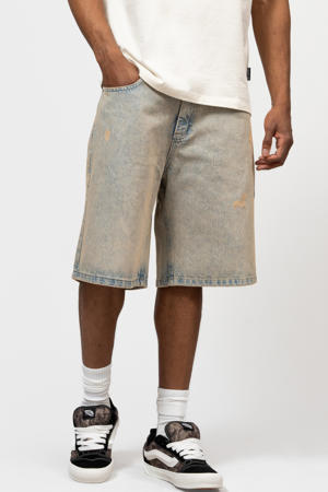 denim loose short blauw