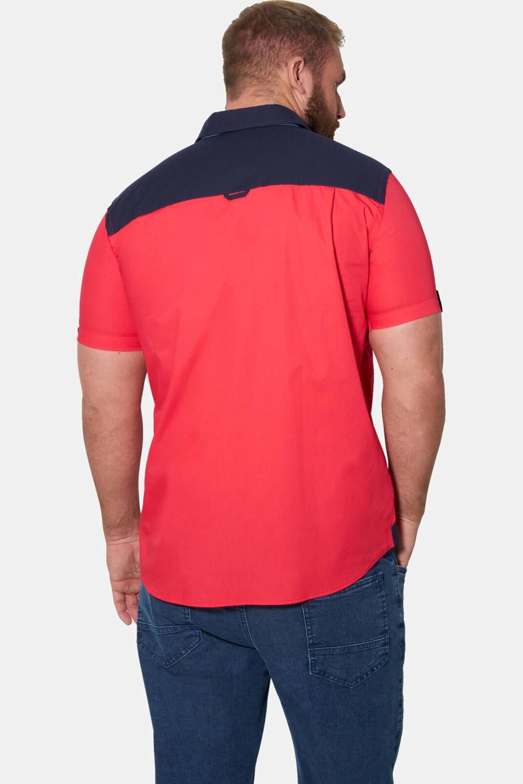 Jan Vanderstorm +FIT Collectie regular casual overhemd rood