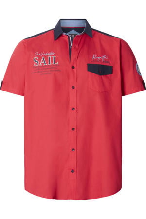 +FIT Collectie regular casual overhemd rood