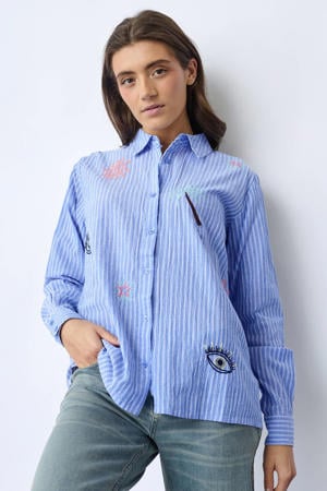 gestreepte blouse blauw
