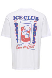 thumbnail: ONLY & SONS relaxed T-shirt met backprint wit