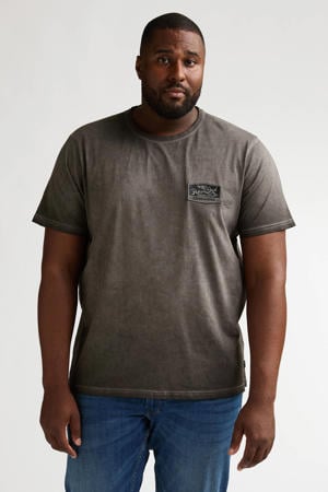 regular T-shirt zwart