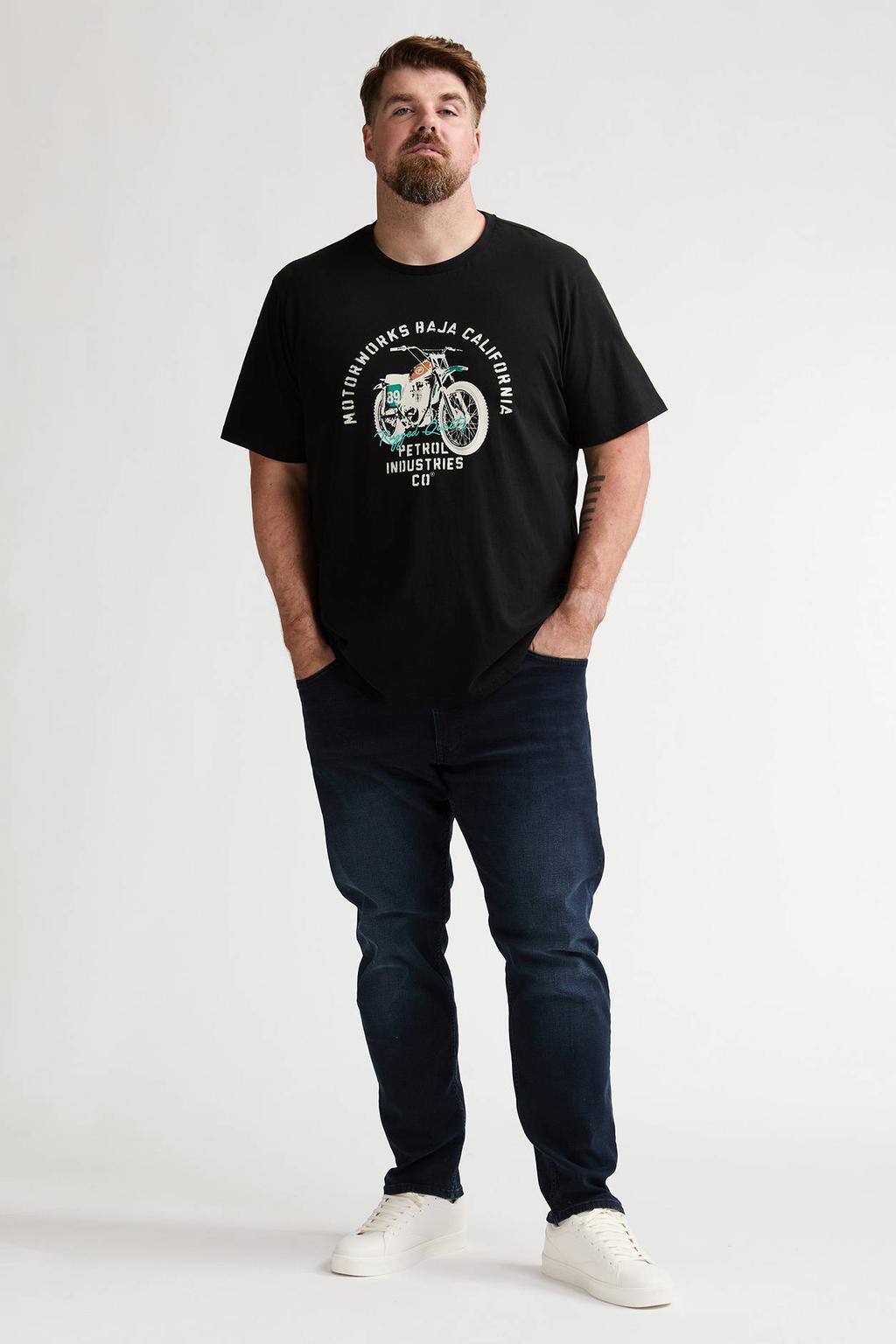 Petrol industries Plus Size regular T-shirt zwart