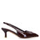 Sacha lak slingback pumps bruin