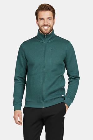 sweatvest met textuur groen