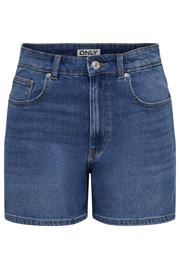thumbnail: ONLY regular waist short medium blue denim
