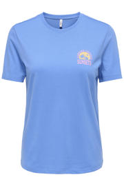 thumbnail: ONLY T-shirt met backprint blauw