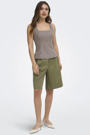 regular waist bermuda short kaki