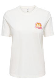 thumbnail: ONLY T-shirt met backprint ecru
