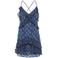 ONLY gebloemde jurk met ruches - blauw