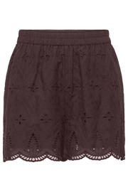 thumbnail: ONLY regular waist casual short broderie donkerrood