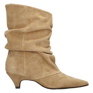 suède enkellaarzen beige