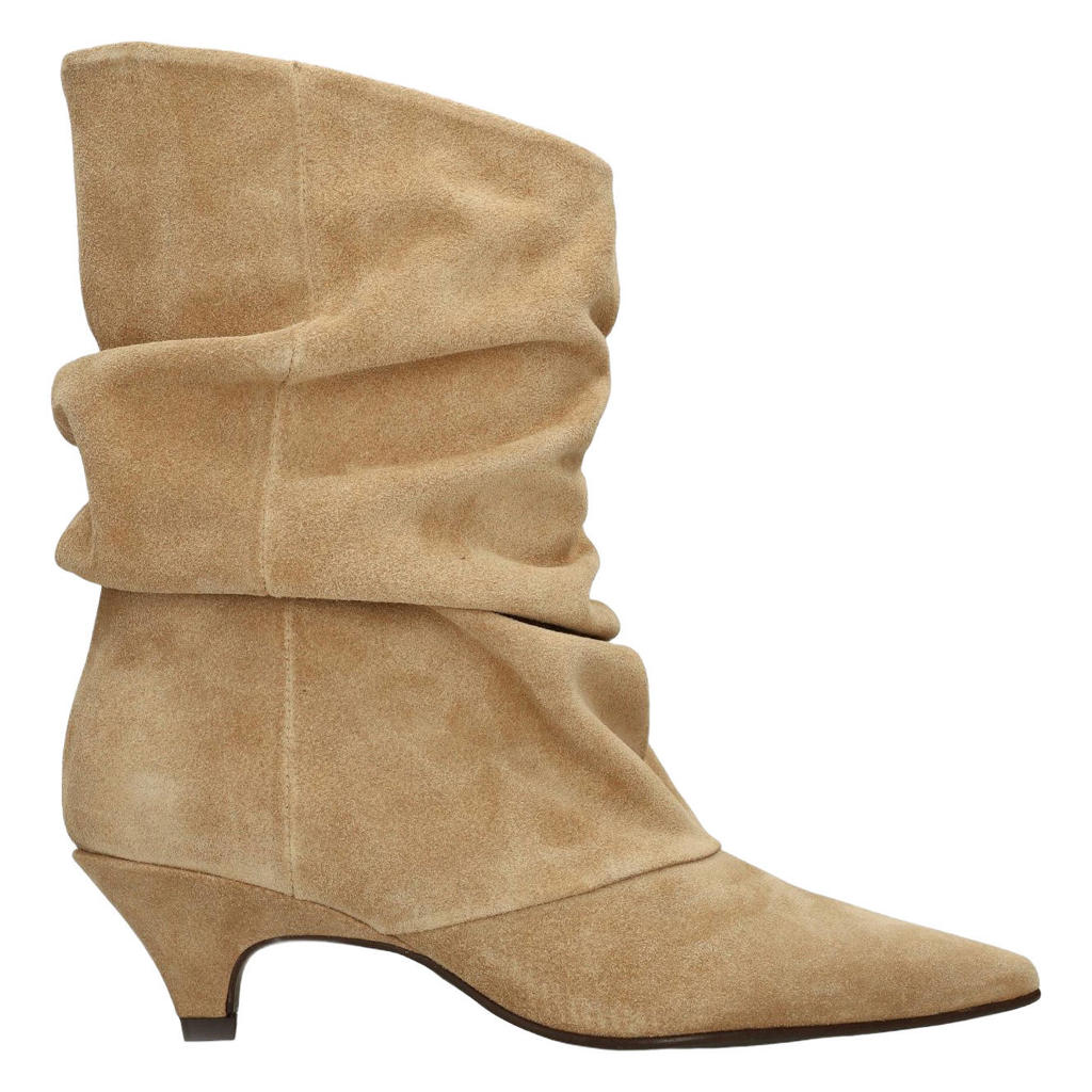 Beige dames Sacha suède enkellaarzen