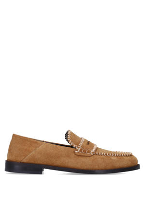 suède loafers cognac