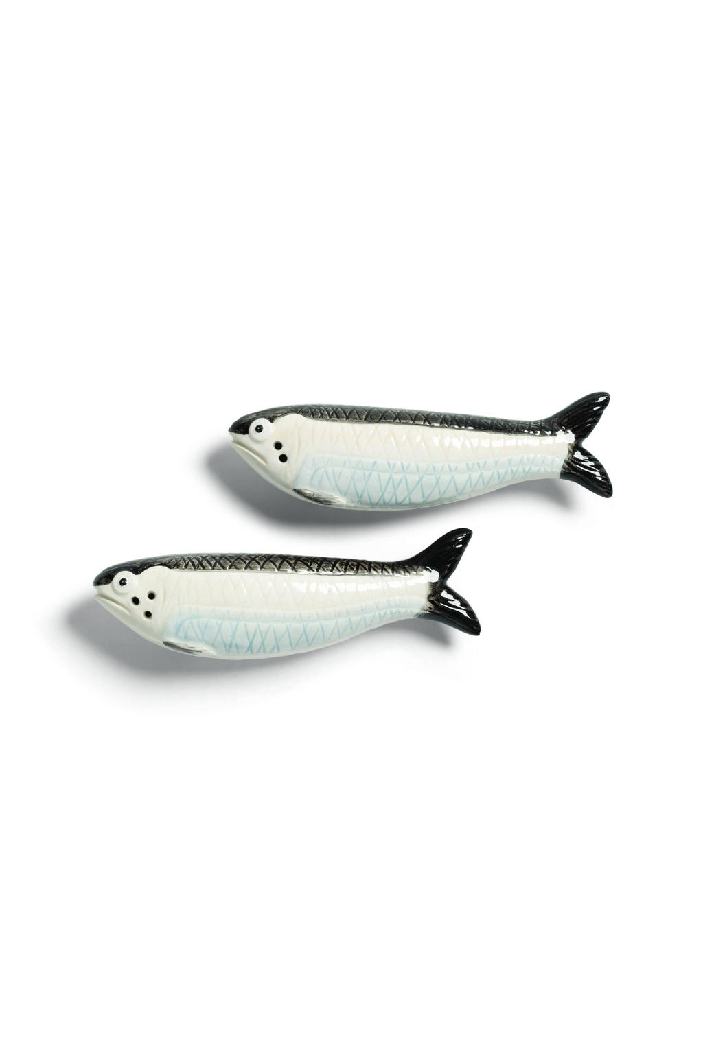 &k amsterdam peper- en zoutstel Sardine (10,5x3x3 cm)
