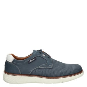 Porto suède veterschoenen blauw