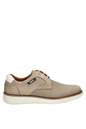 Porto suède veterschoenen beige