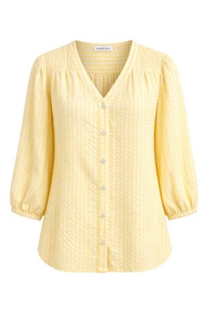 geruit blouse geel