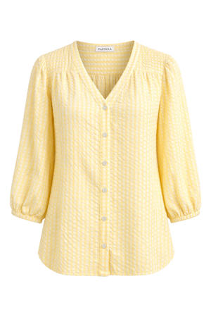 geruit blouse geel