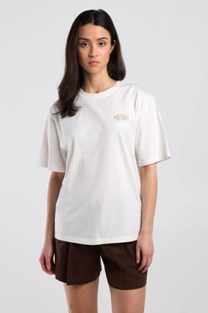 T-shirt met backprint ecru