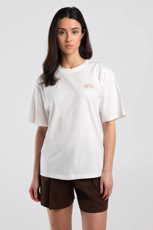 T-shirt met backprint ecru