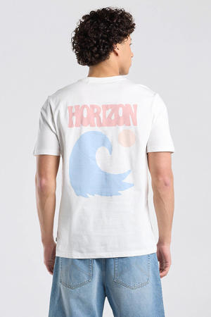 regular T-shirt met backprint wit