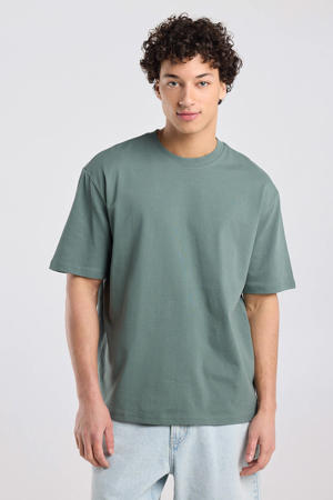 regular T-shirt grijsgroen