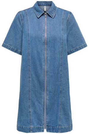 spijkerjurk gebreid medium blue denim