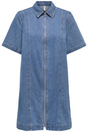 spijkerjurk gebreid medium blue denim