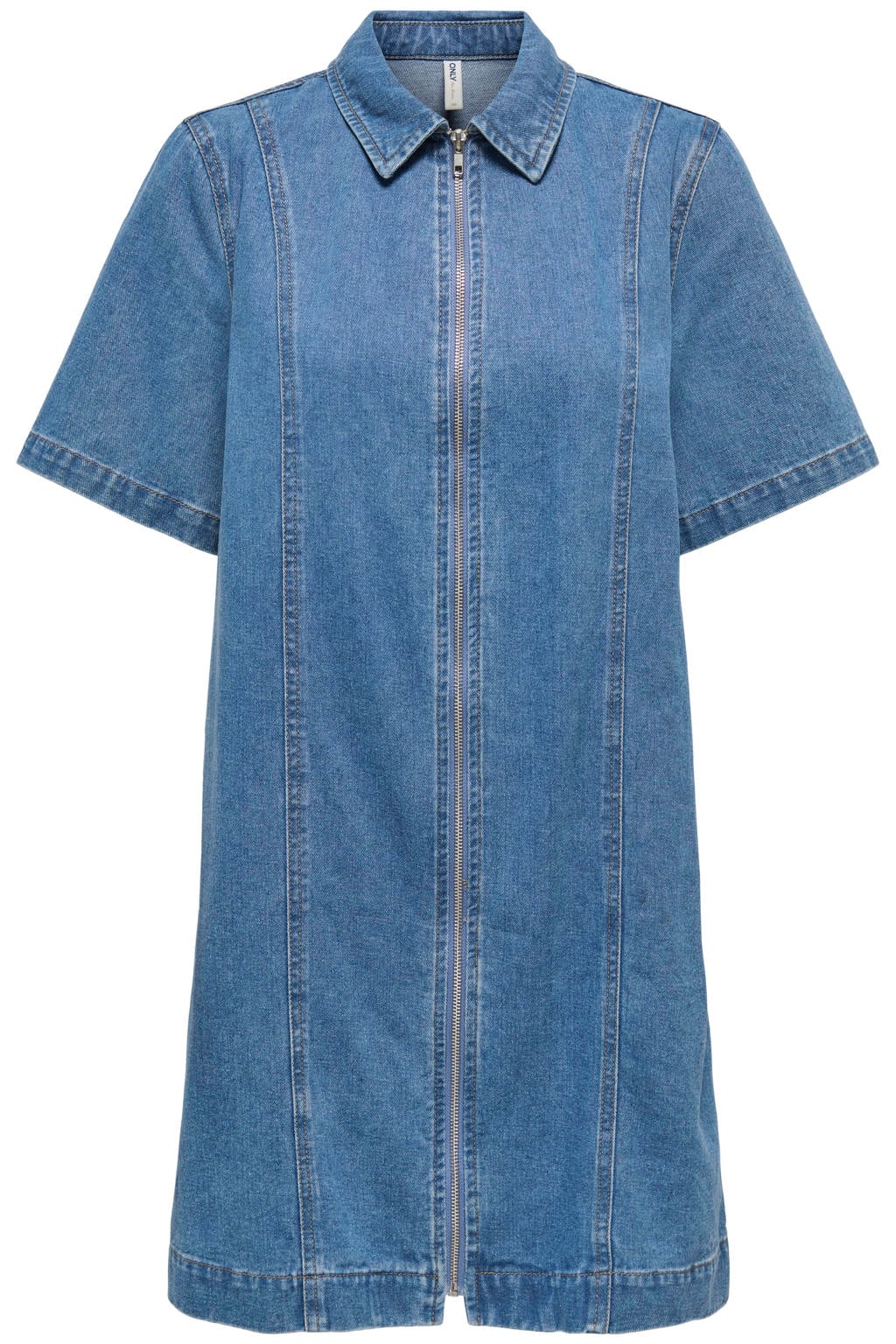 ONLY spijkerjurk gebreid medium blue denim